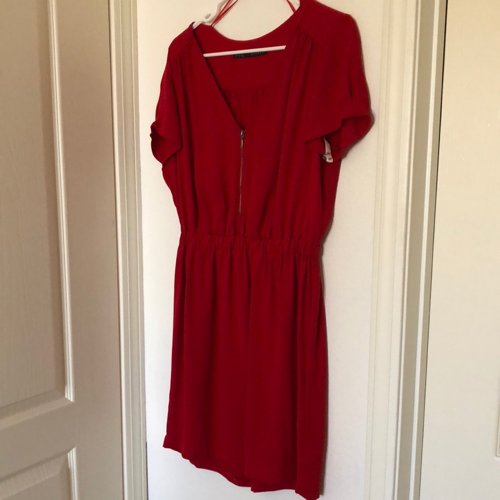 Red Zara Basic Dress Size L
